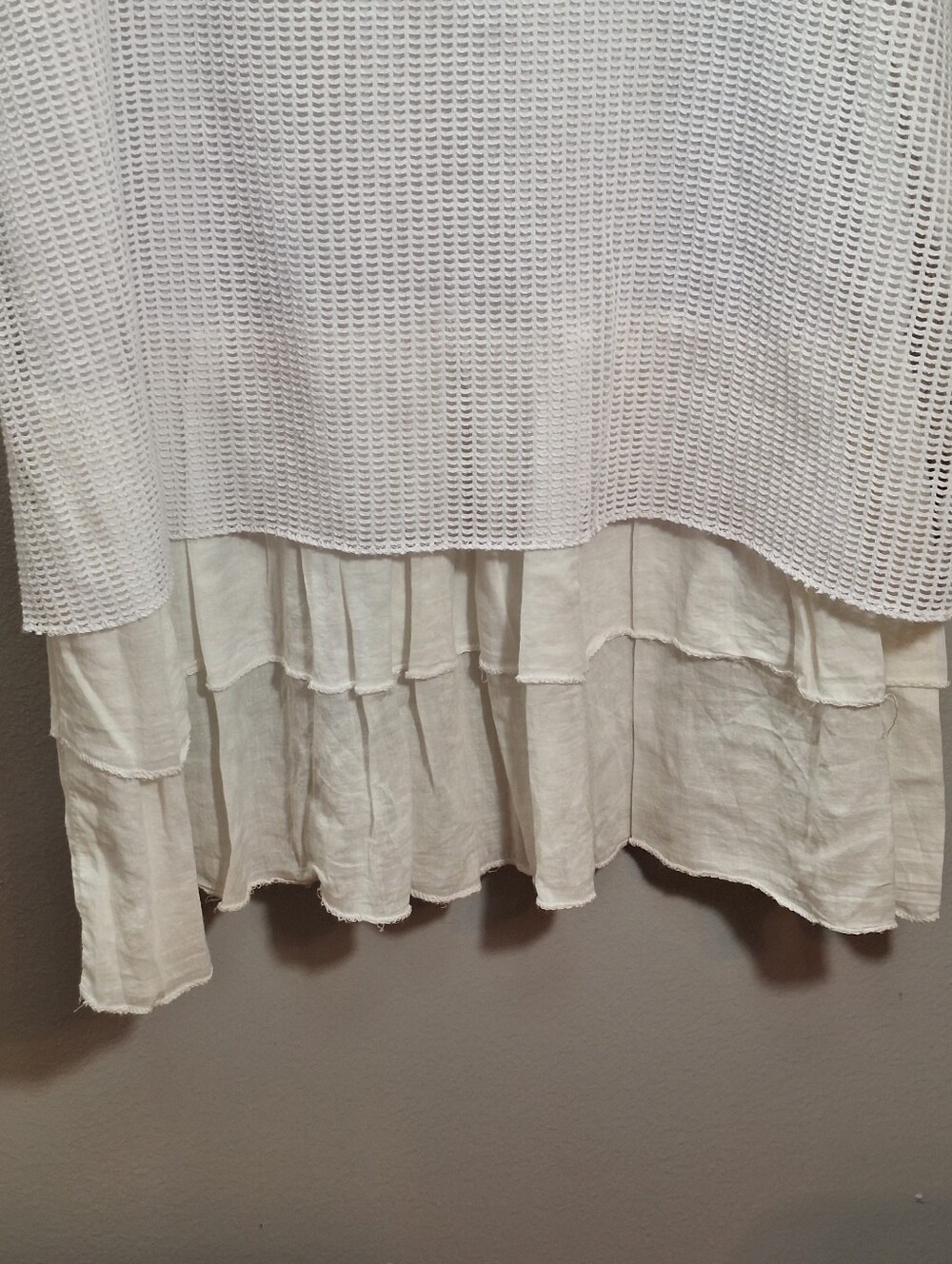 Indigo Soul White Embroidered Sleeveless Tiered Mini Dress Medium Boho Flowy - Picture 9 of 16
